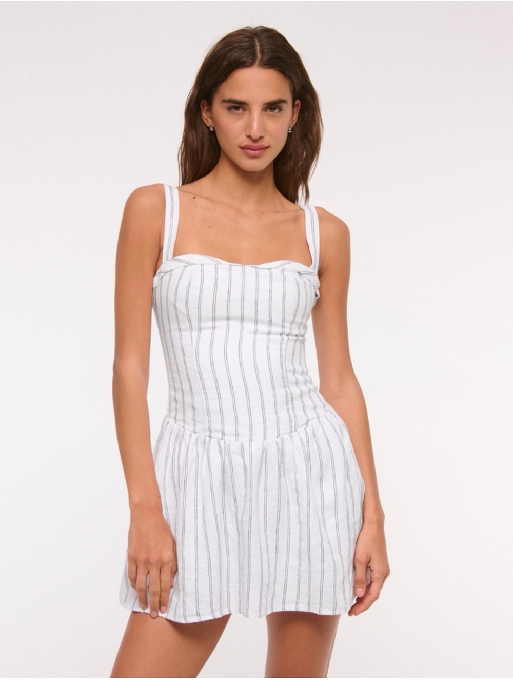 Linen Drop Waist Dress